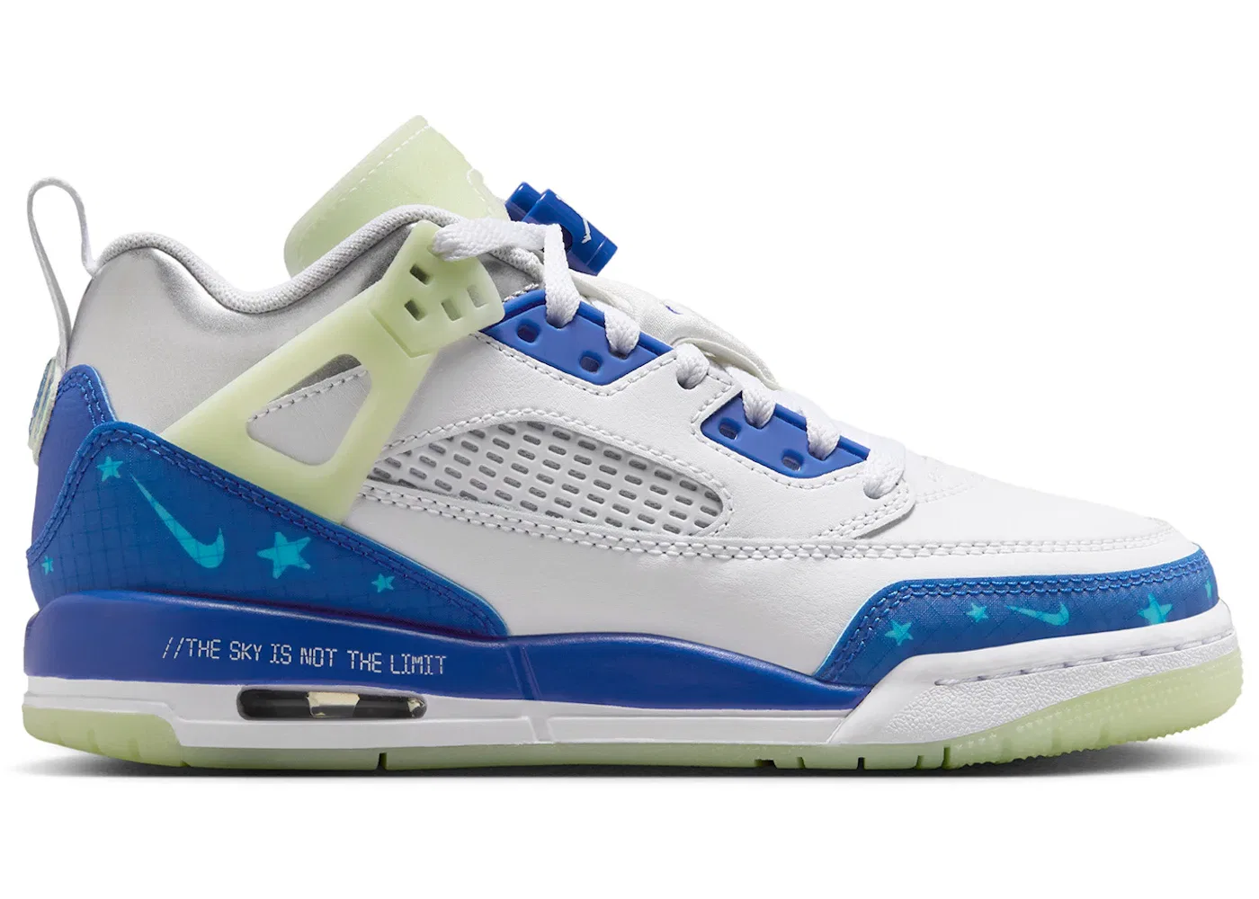Детские кроссовки Lifestyle Jordan Spizike Low Jordan, White/Volt Tint/Metallic Silver/Hyper Royal