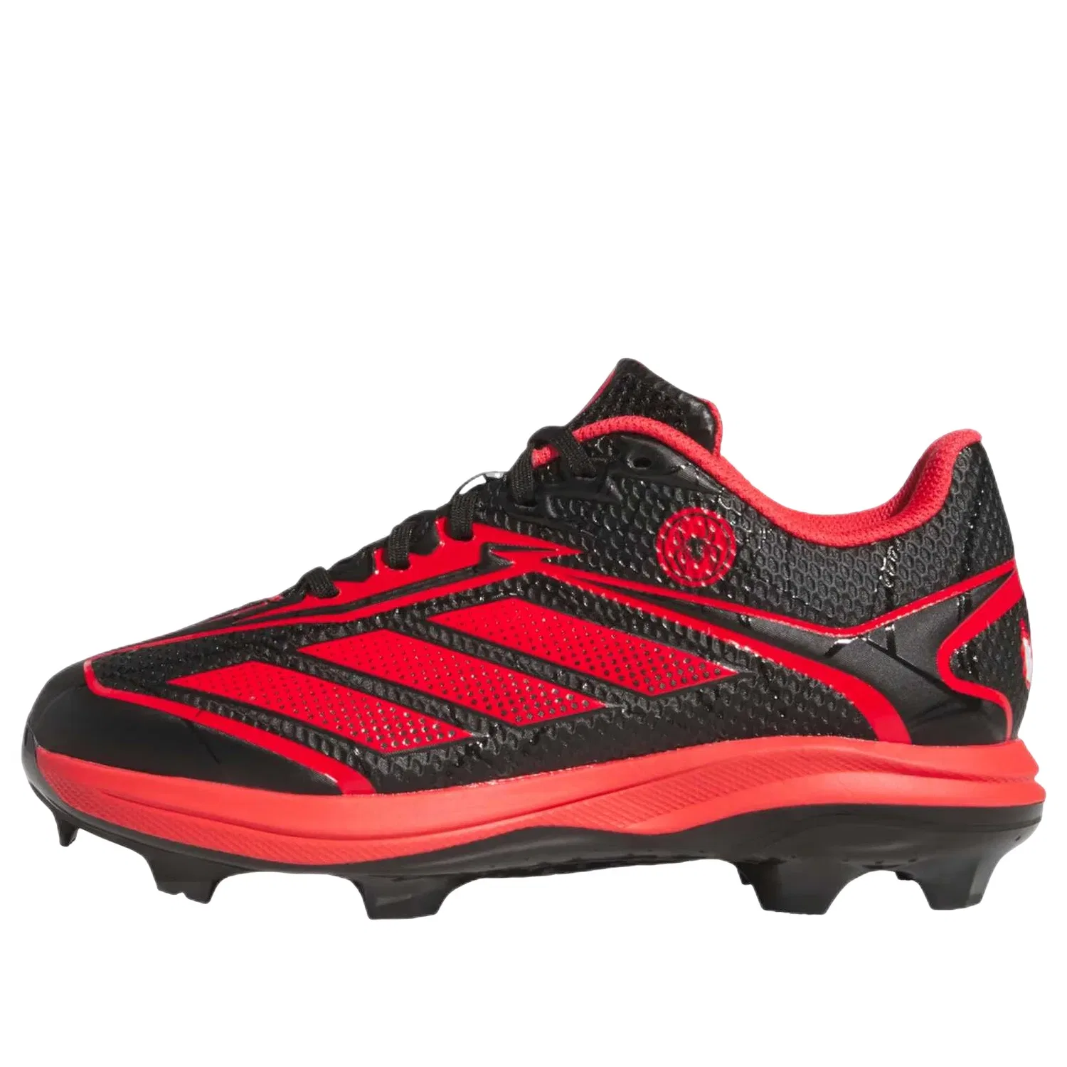 Детские кроссовки для бейсбола с шнуровкой Adizero Electric Miles Morales Adidas, черный