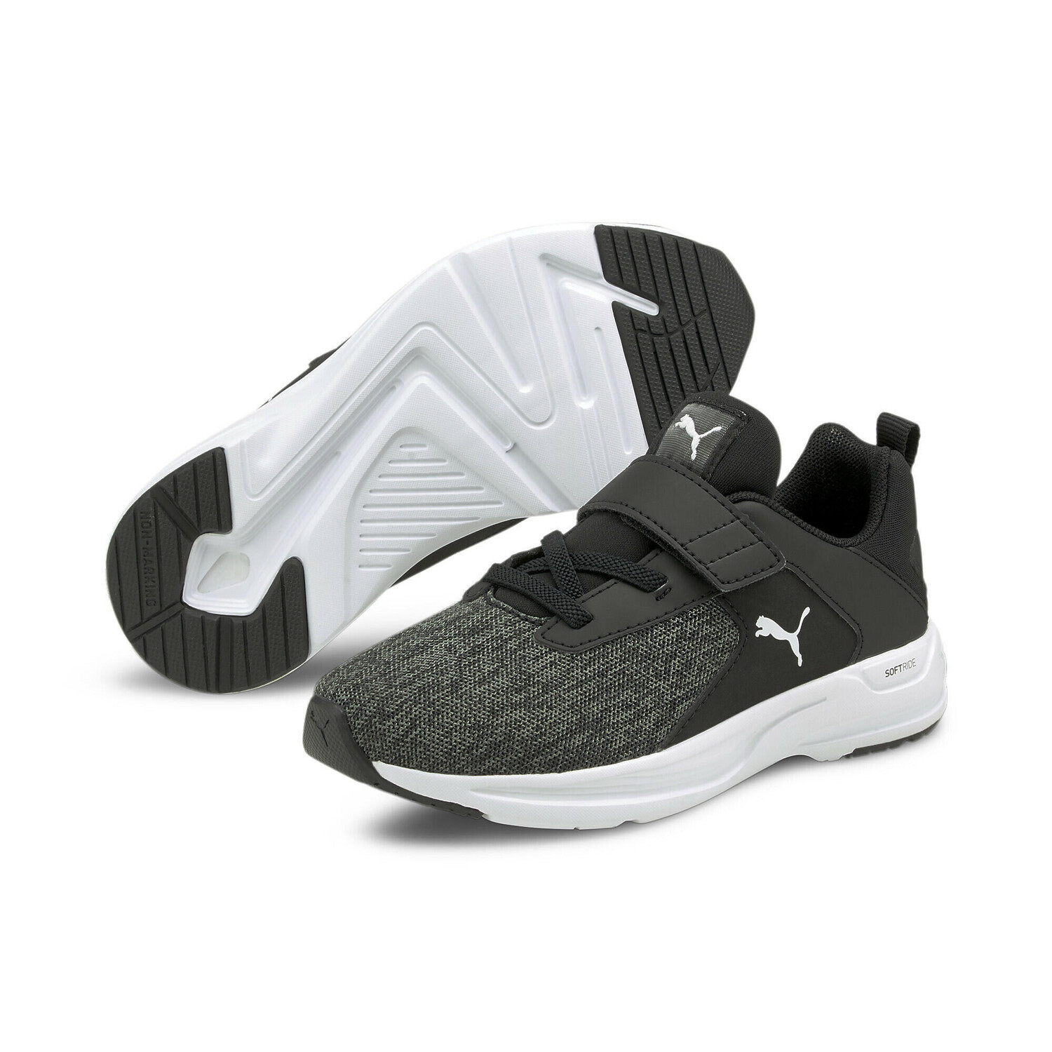 

Детские кроссовки Caven Block с альтернативной застежкой PUMA, белый/черный/красный