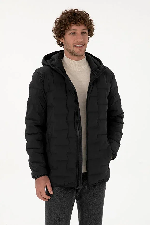 Мужское пальто с капюшоном U.S. Polo Assn., Anthracite