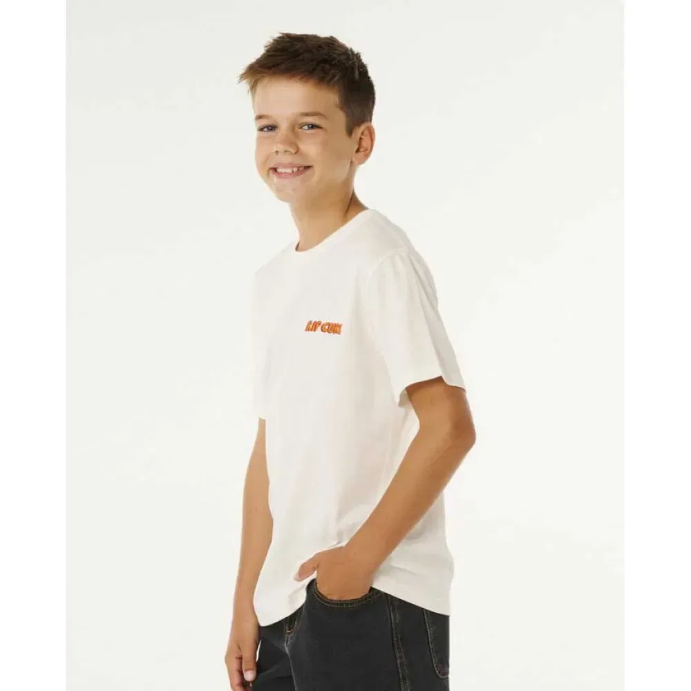 Детская футболка с принтом Eternal Shred Logo Rip curl, White — фото 3