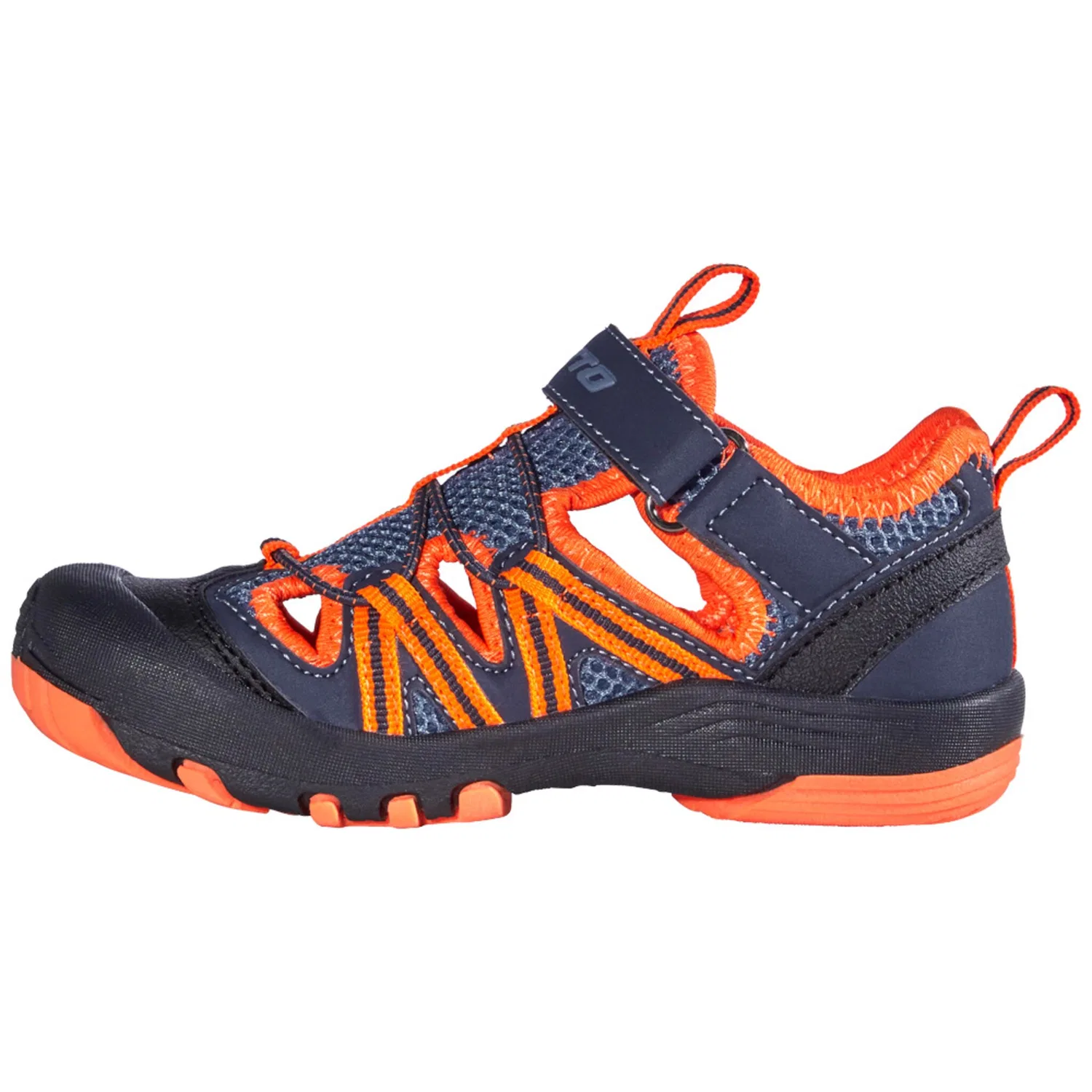 Детские закрытые сандалии с сетчатым верхом Lotto, Navy/Orange — фото 2