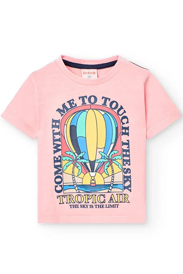 Детская футболка с принтом Colorful Boy's T-Shirt Boboli, Pink