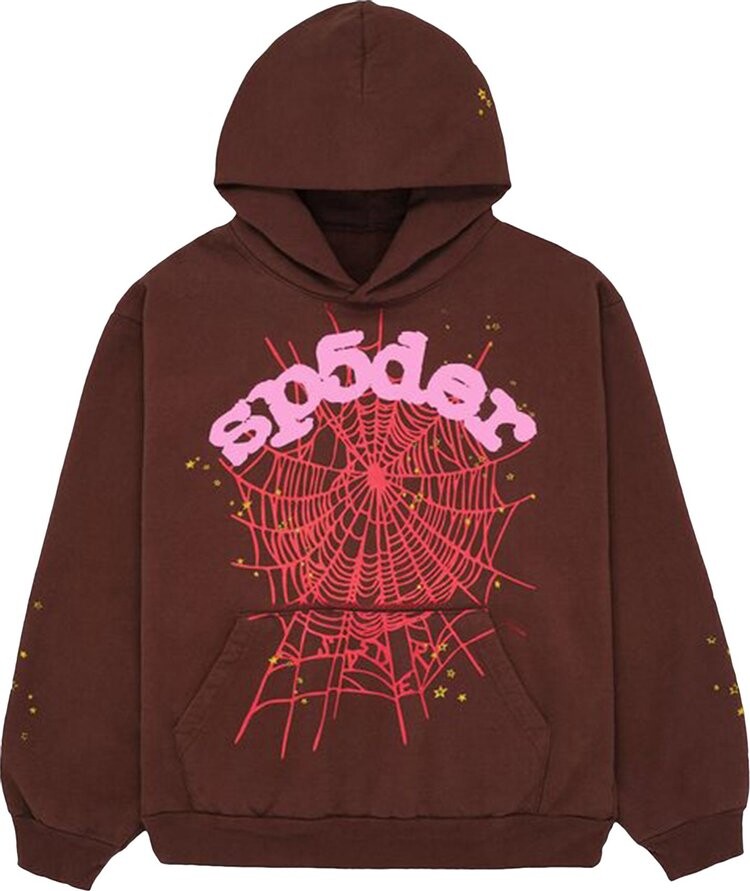 

Худи Sp5der Web Hoodie 'Brown', коричневый