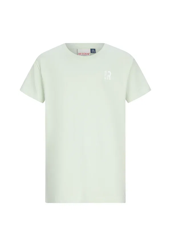 Футболка хлопковая basic t-shirt Retour Jeans, Soft Mint