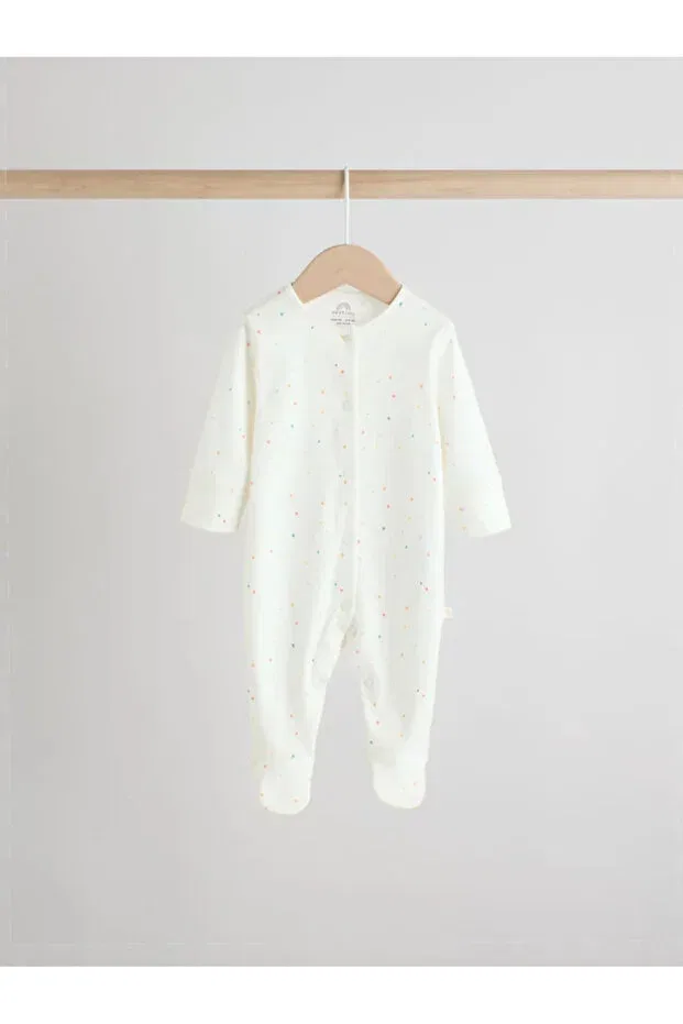 Детский комбинезон-спальный мешок с принтом Rainbow/Teddy Bear Next Baby, White — фото 4