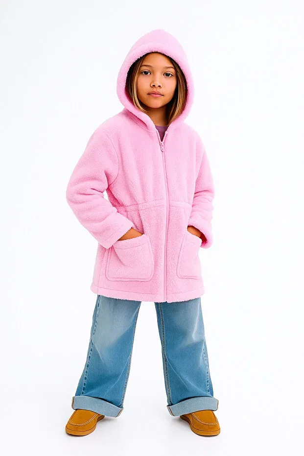 Детская куртка для девочек с капюшоном Esila Kids, Pink — фото 4
