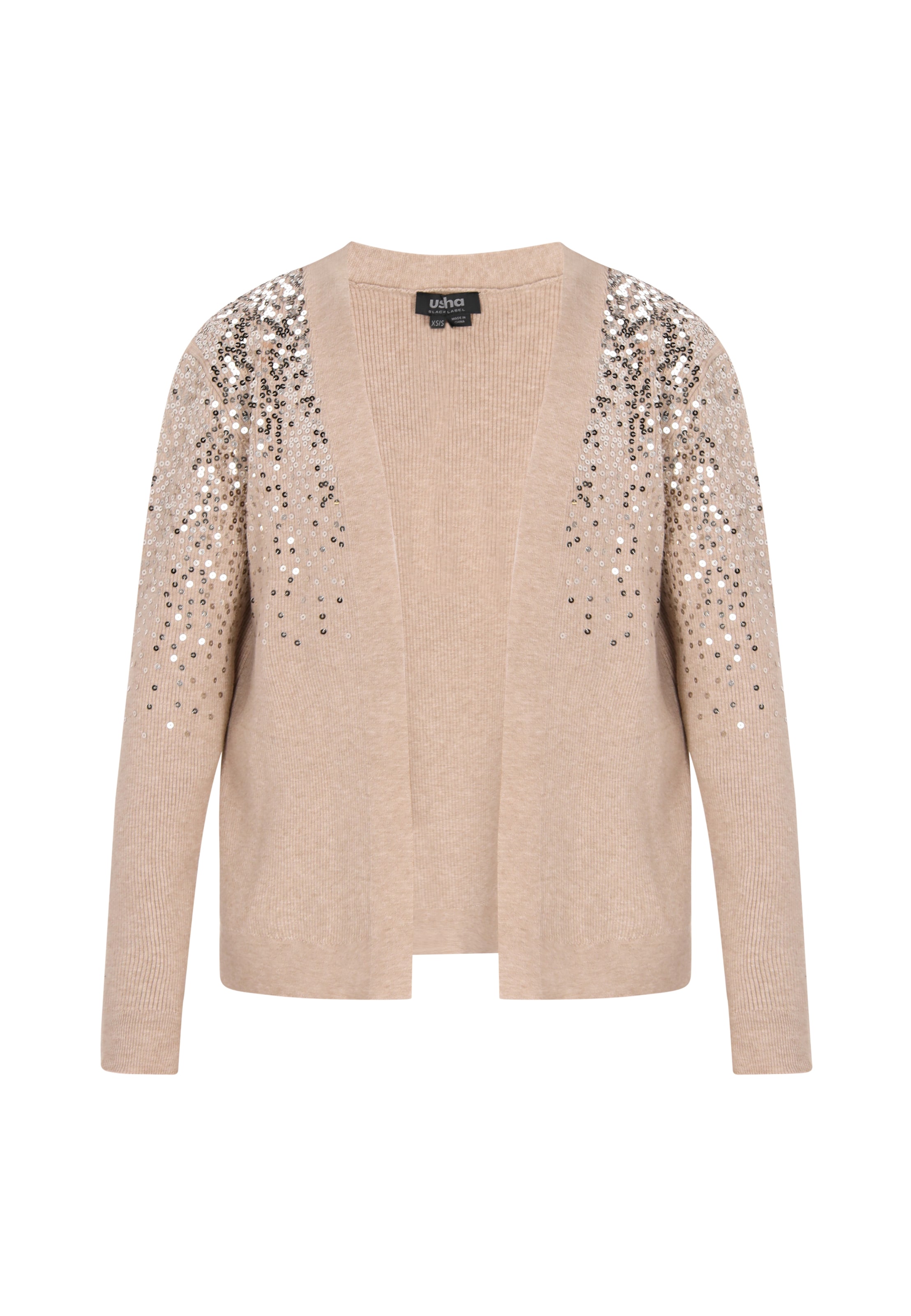 

Usha BLACK LABEL Вязаный кардиган в бежевом цвете