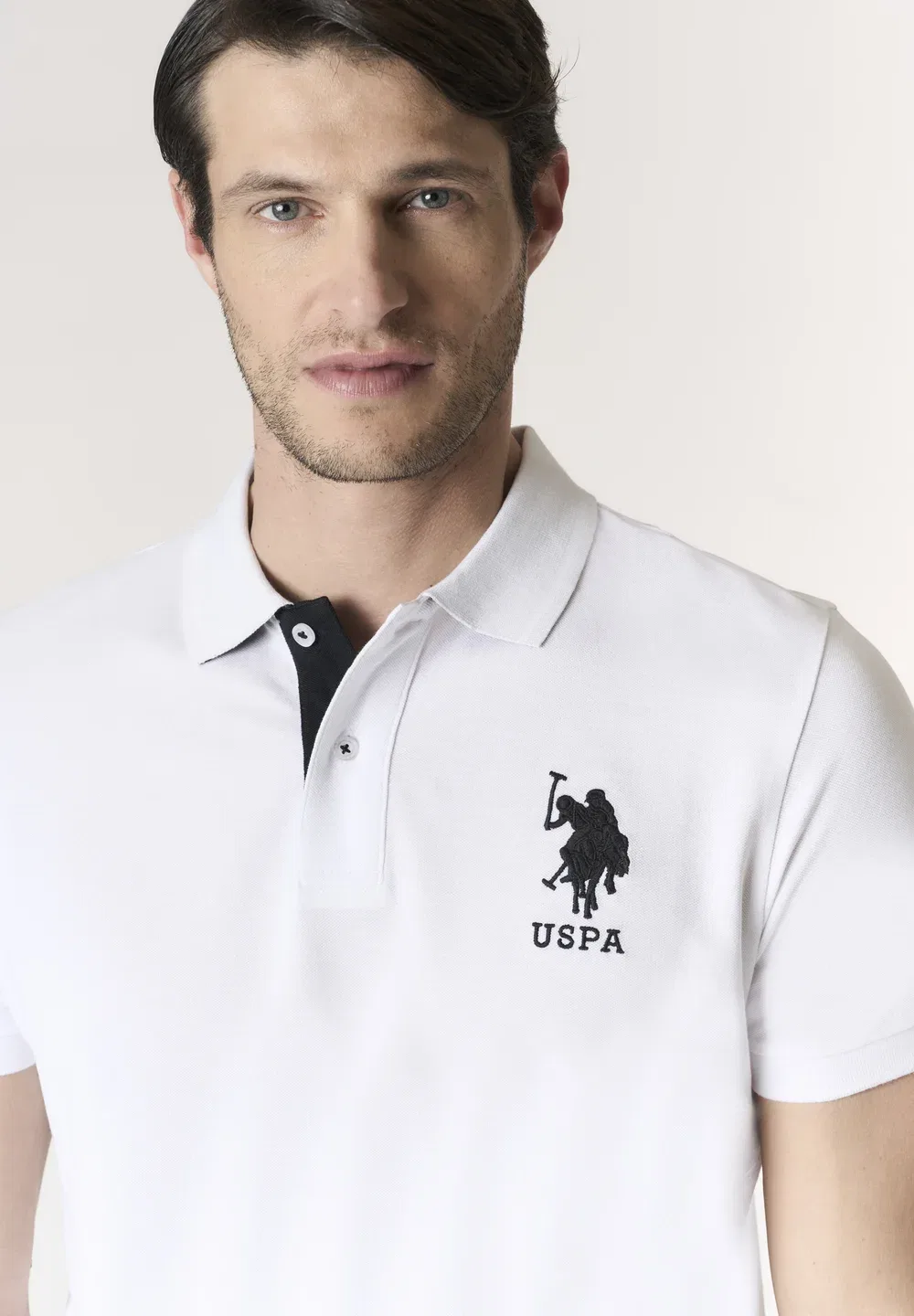 Рубашка поло с логотипом, макси-рикамато и номер - рубашка поло U.S. Polo Assn., Bianco — фото 4