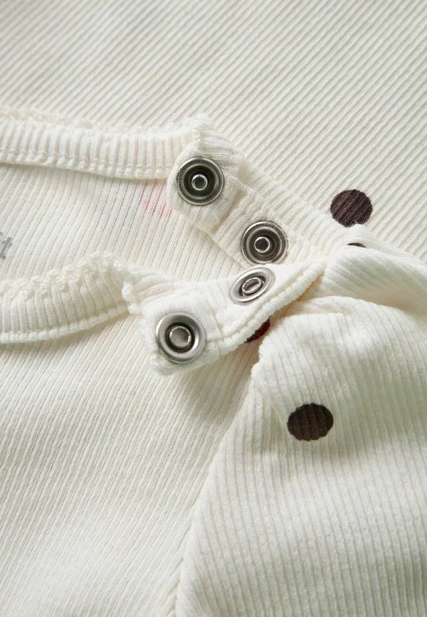 Боди с длинным рукавом в горошек Nbfnutti ls body noos Name It, Antique White, белый — фото 3