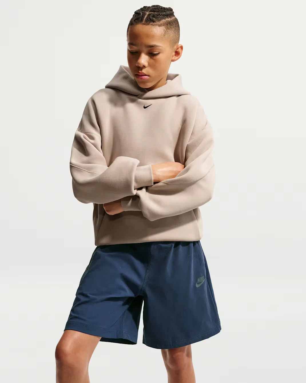 Тканые шорты для мальчиков (подростков) Nike Sportswear Tech, Obsidian/Black — фото 4
