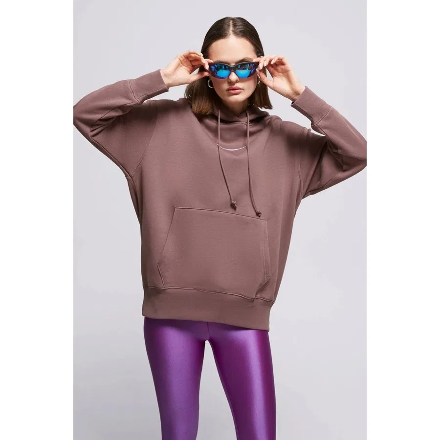 Женский свитшот оверсайз с капюшоном Phoenix Fleece Nike, Коричневый