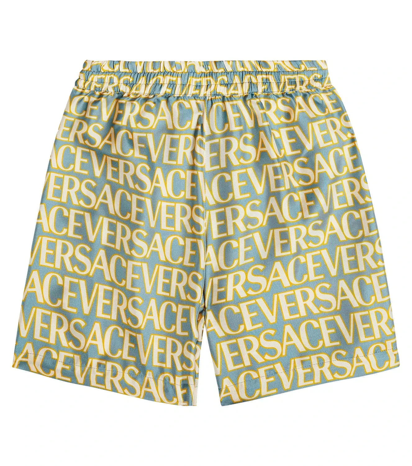 Шорты шелковые Versace Kids, голубой