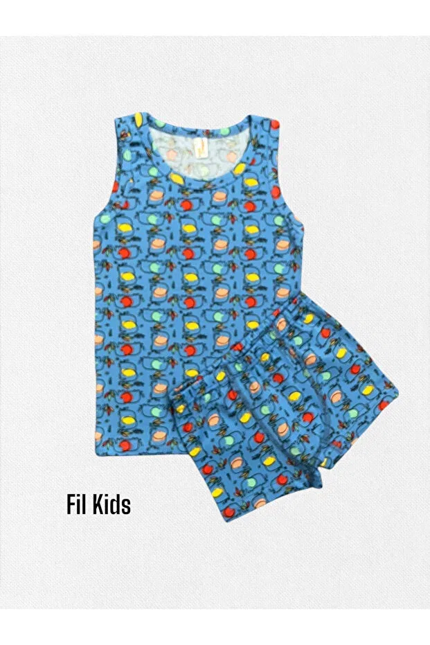 Детский комплект боксеров для мальчиков с принтом Elmas Kids, Blue