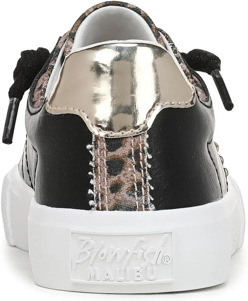 Детские кроссовки для девочек Vibe-k Blowfish Malibu, Black/Leopard Faux Leather — фото 4