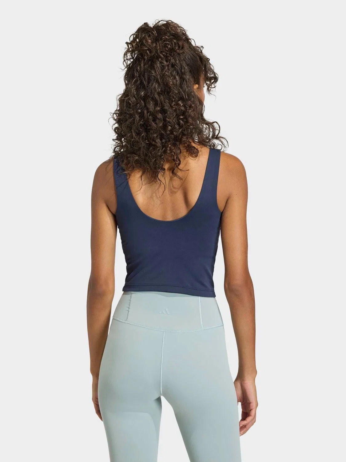 Топ спортивный All Me Light Support adidas, синий — фото 2