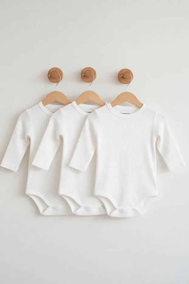 Детское боди с длинным рукавом Lindakids, White