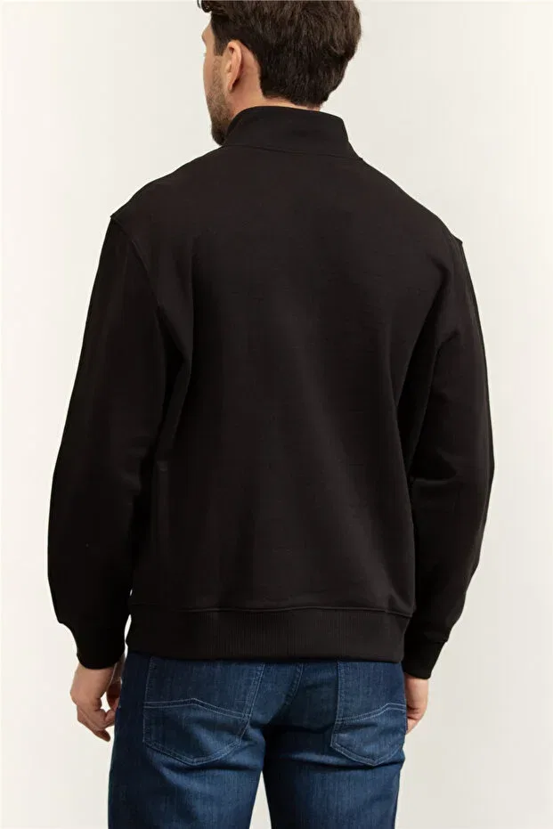 Мужские свитшот с длинным рукавом на молнии Calvin Klein, Black — фото 4