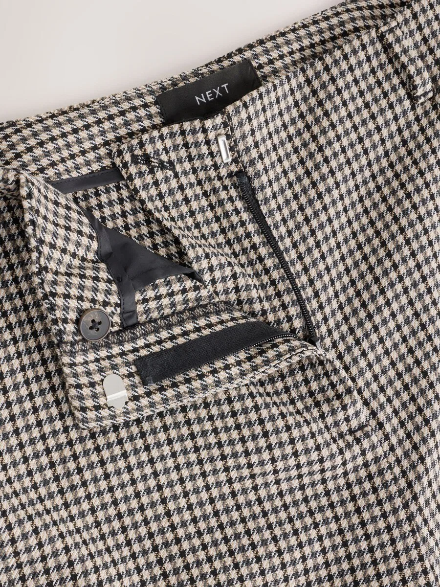 Брюки Next Slim fit, цвет экрю, светло-бежевый — фото 3
