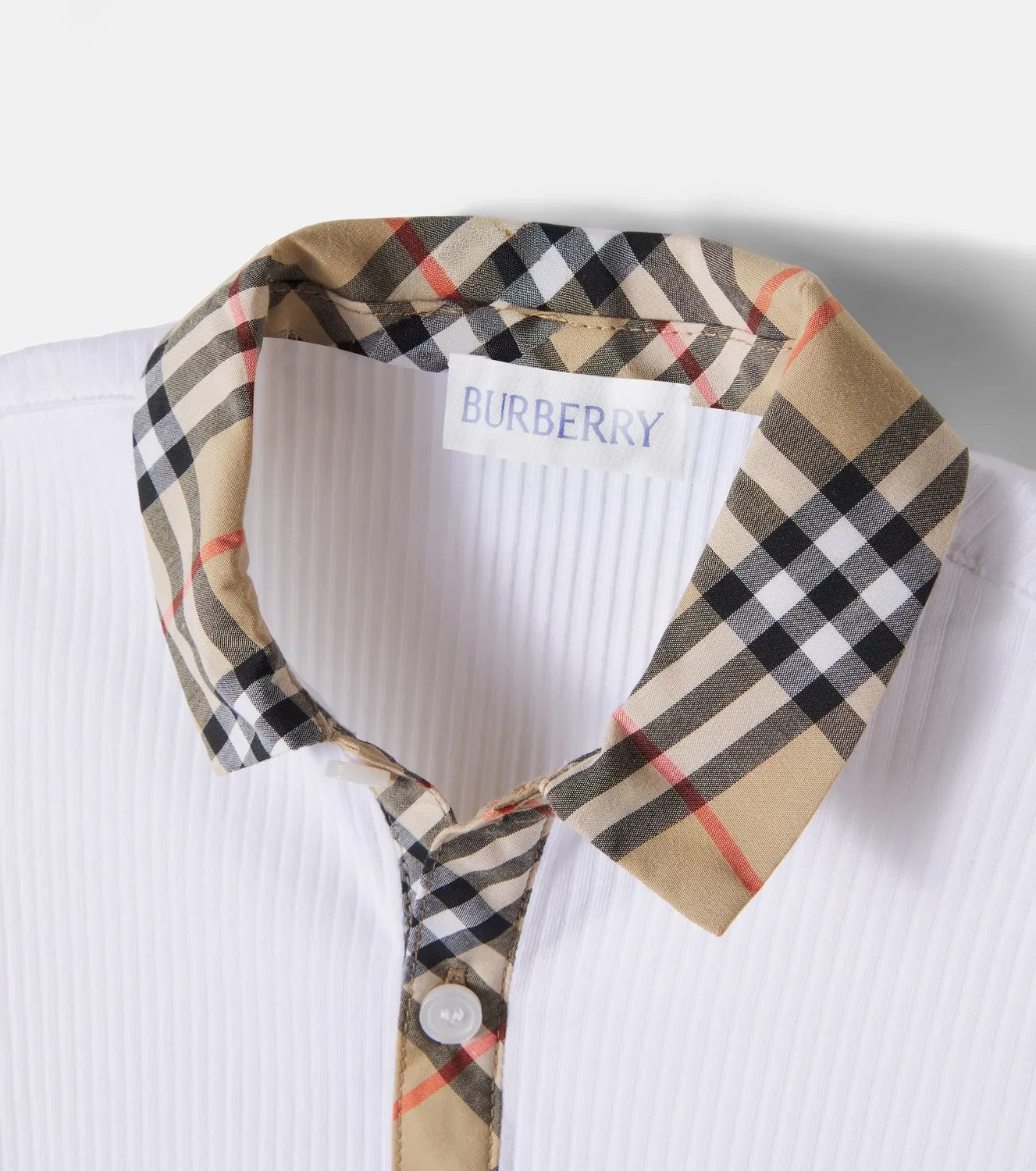 Комбинезон хлопковый Burberry Kids, белый — фото 3