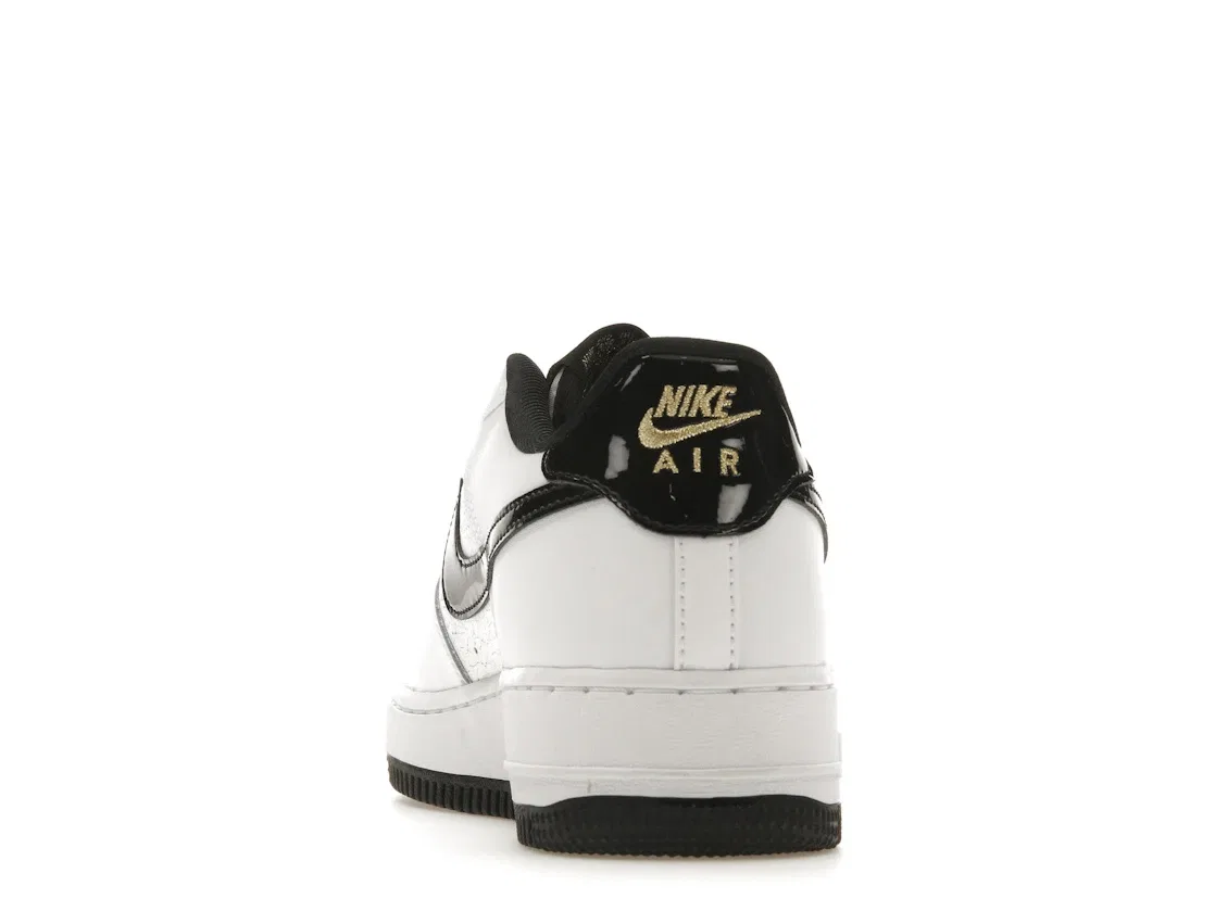 Детские кроссовки Lifestyle Nike Air Force 1 Low World Champion (GS), White/Black/Gold — фото 4