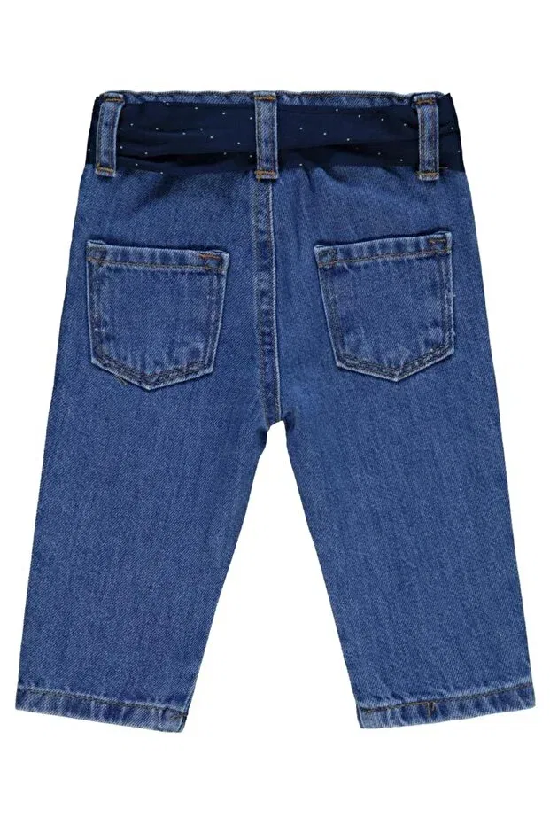 Детские брюки для девочек зауженные Beli Civil Baby, Light Blue — фото 3