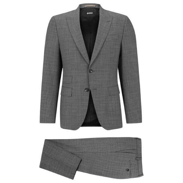 

Костюм Hugo Boss Slim Fit Micro-patterned Virgin Wool, черный