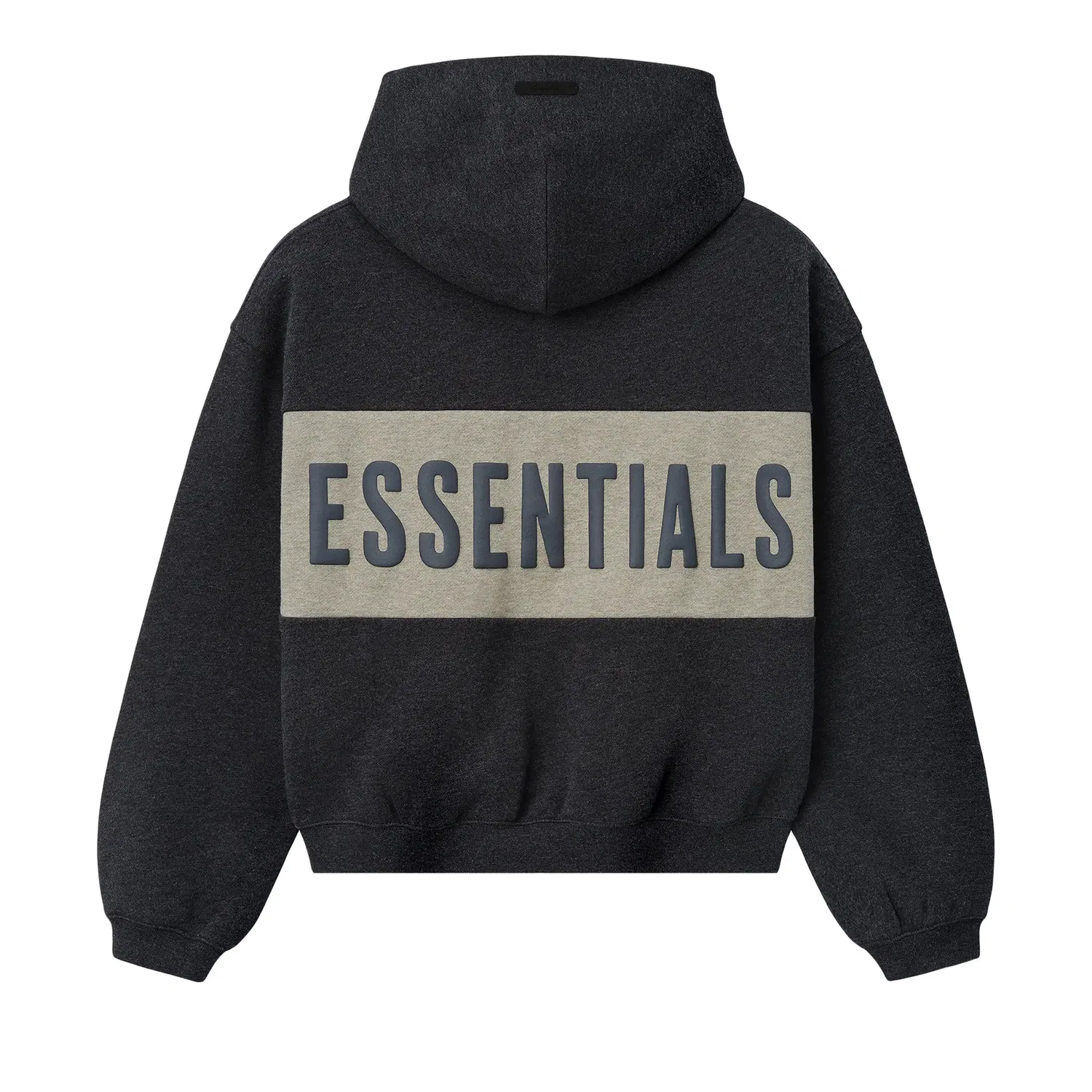 Укороченная толстовка свободного кроя Fear of God Essentials с панелями, серый — фото 2