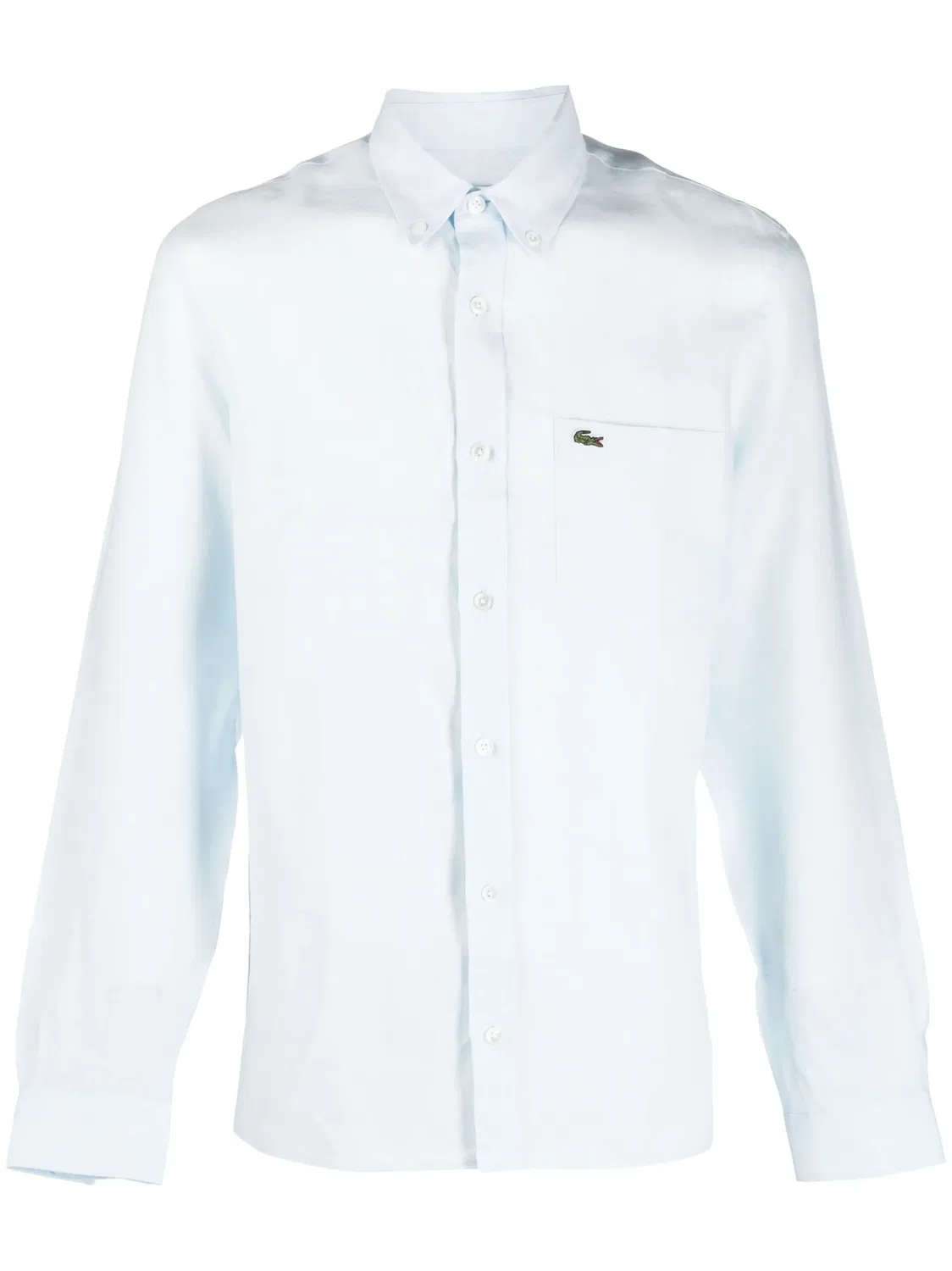 Lacoste Льняная рубашка голубая