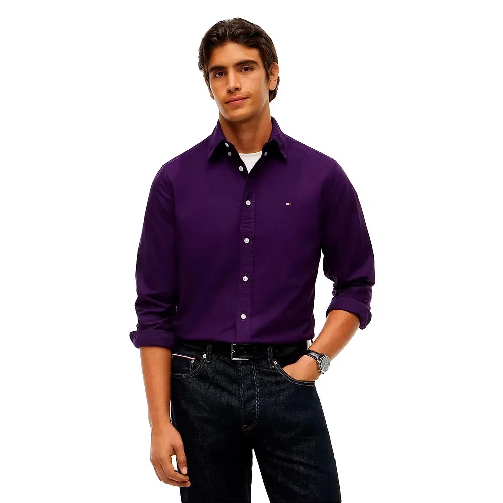 Мужская рубашка с длинным рукавом Tommy hilfiger, Purple