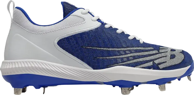 Бутсы New Balance Fuel Cell 4040 v6 'Metal Camo - Team Royal White', синий — фото 2