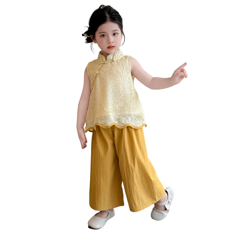 Детский комплект тансу для мальчиков Hanfu 2 Piece Set Lanza, Yellow