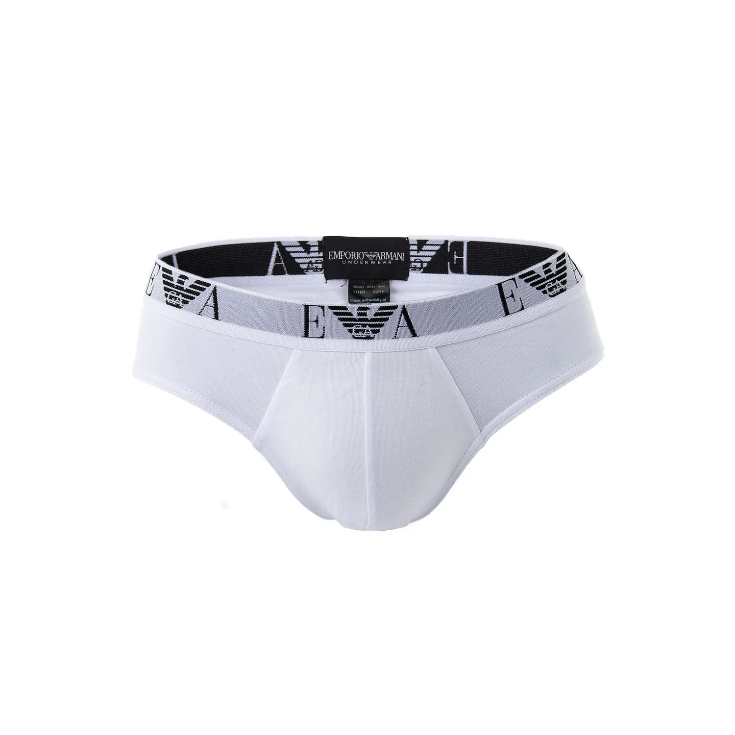 Мужские трусы-слипы из стрейч-хлопка Emporio Armani, White — фото 2