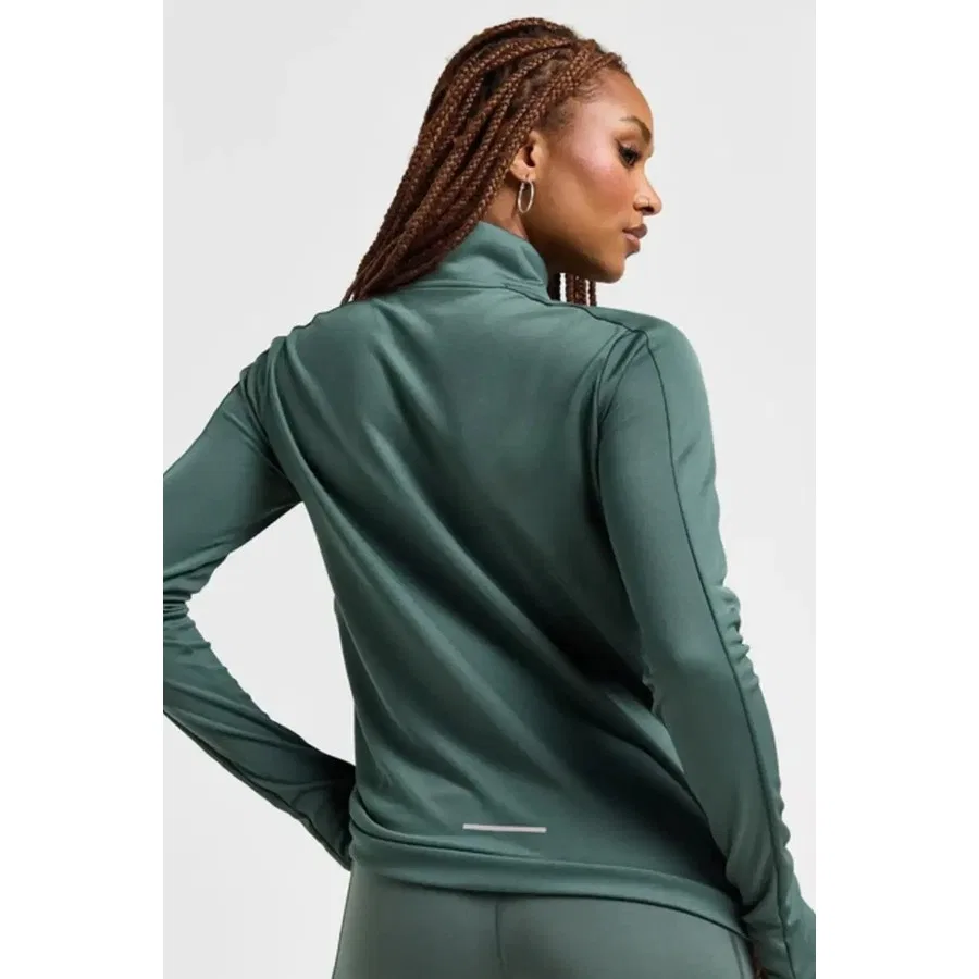 Женский свитшот с принтом Running Dri-Fit Pacer Nike, Темно-зеленый — фото 4