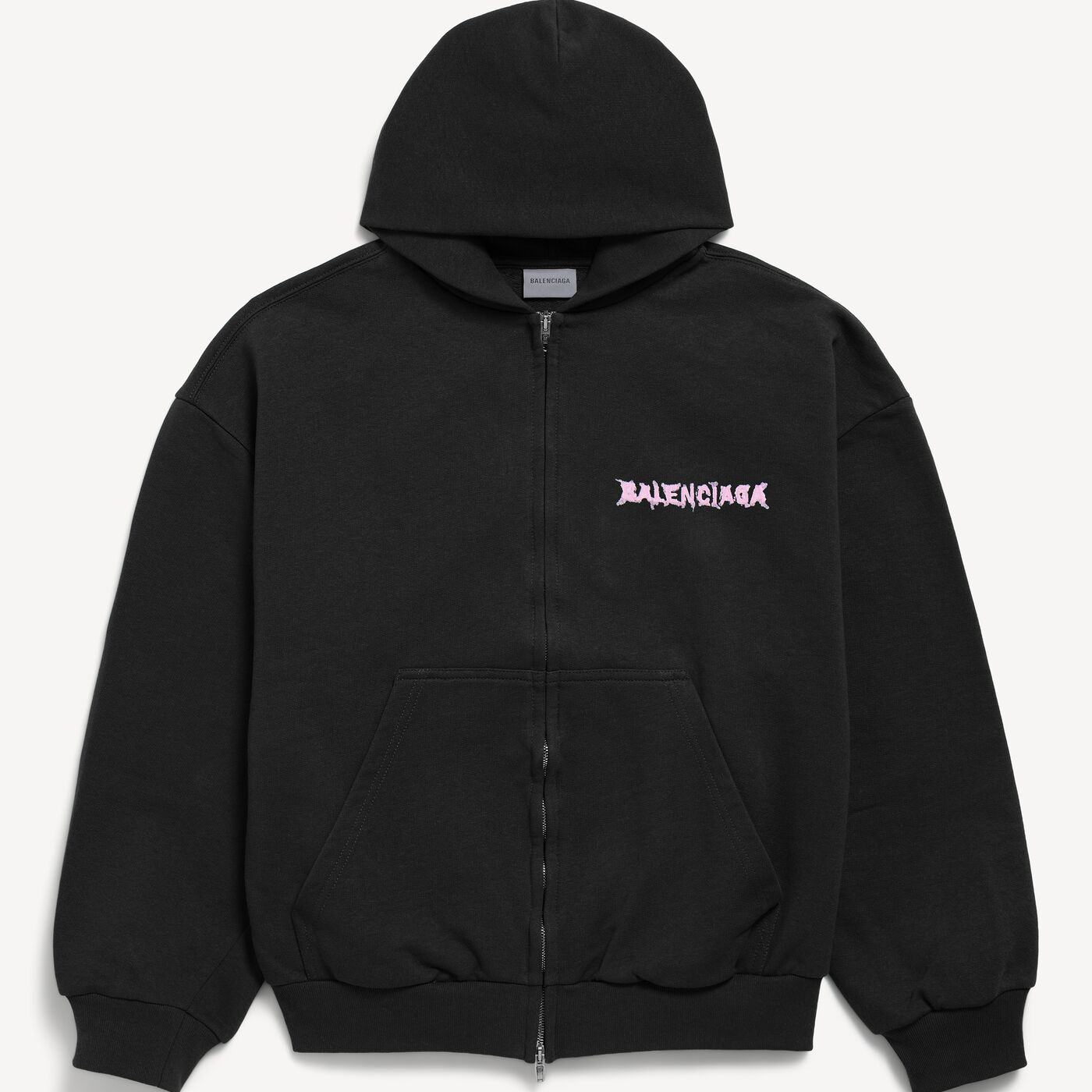 Толстовка Balenciaga Diy Balenciaga Back Regular Fit Zip-up, черный