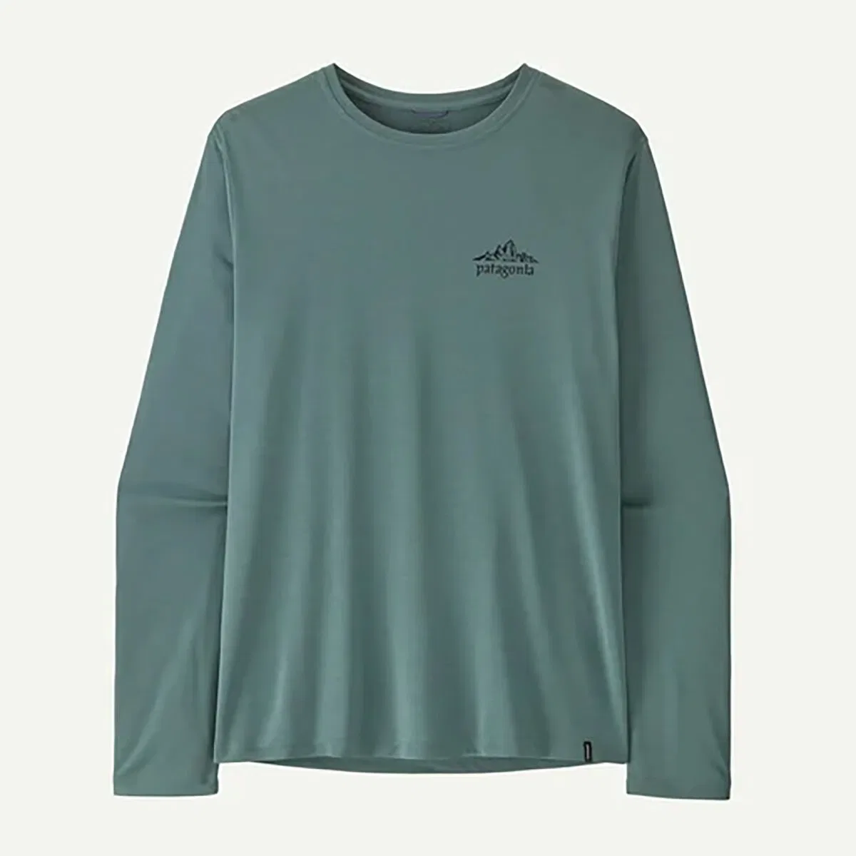Мужская футболка с длинным рукавом с принтом Capilene Cool Cloud Crag Patagonia, Blue Sage / Light Blue Sage X-Dye — фото 2