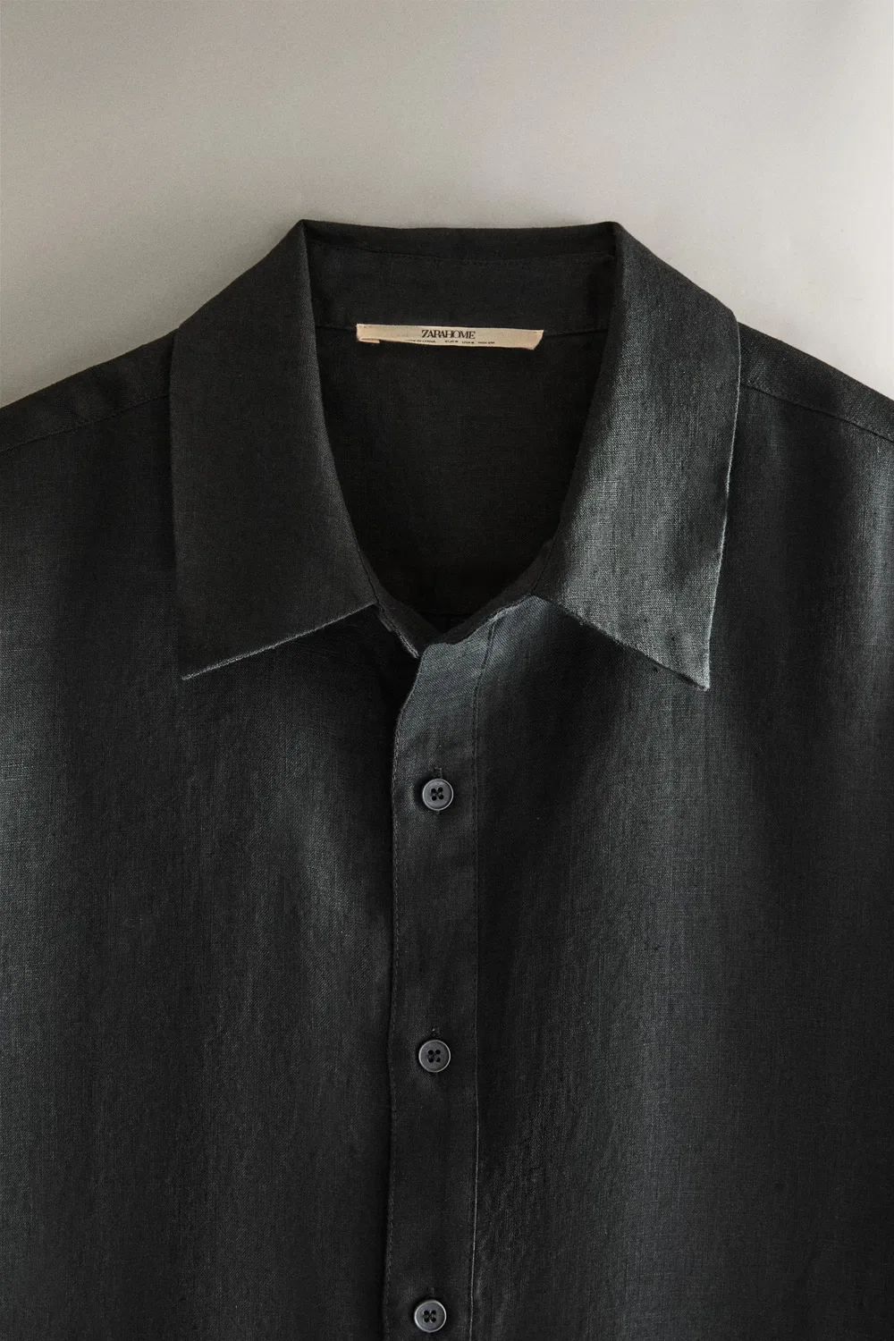Льняная рубашка ZARA, Mid-grey — фото 2