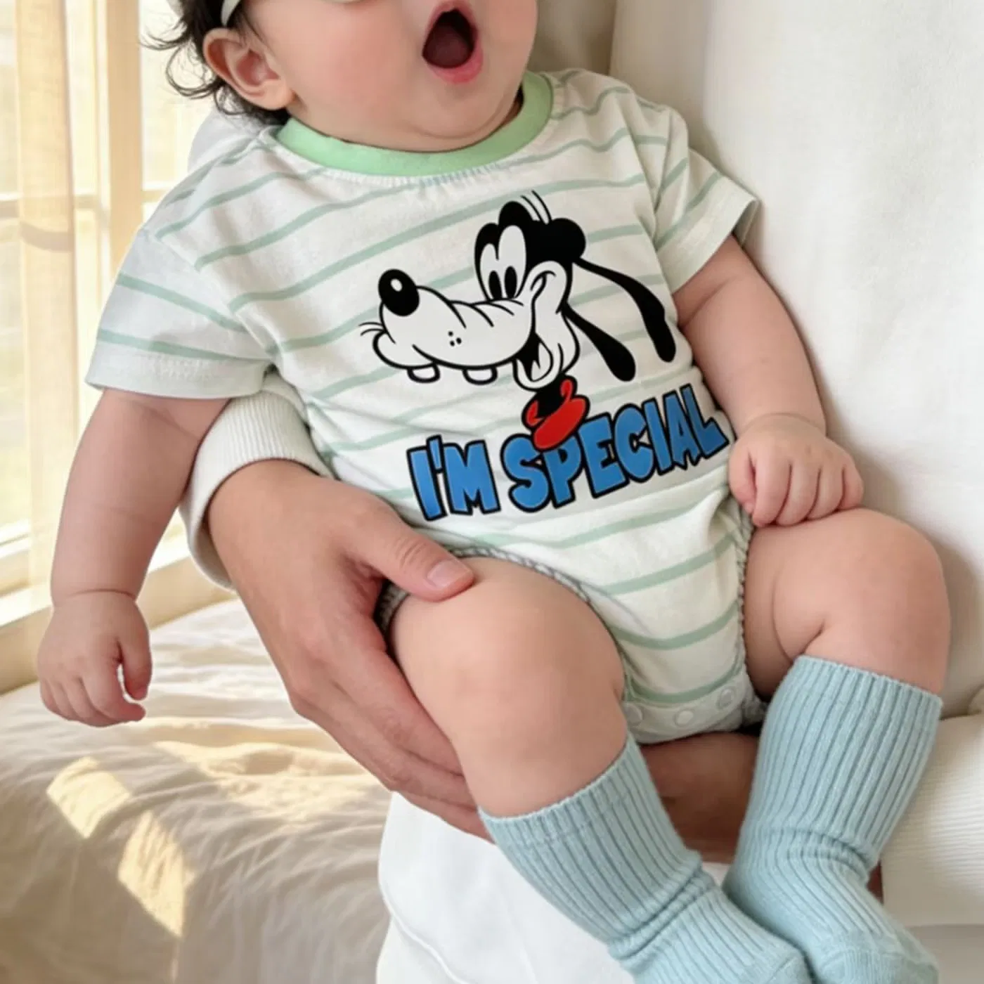 Боди-комбинезон с принтом персонажа 3-24 месяца Chicpoint, зеленый — фото 2