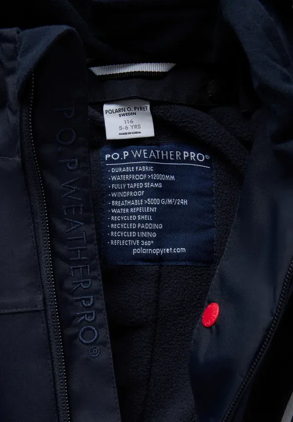Комбинезон непромокаемый Rainsuit Polarn O. Pyret dark sapphire, темный сапфир — фото 4