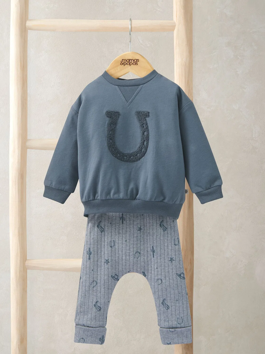 Комплект из толстовки и леггинсов Mamas & Papas Wild West, синий