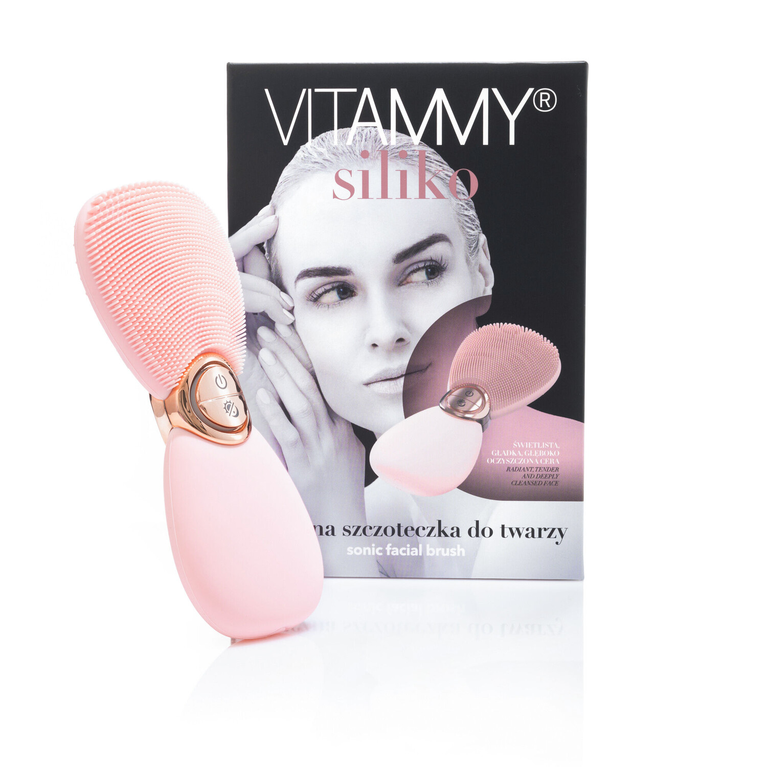 Vitammy Siliko звуковая щетка для лица розовая, 1 шт. — фото 4