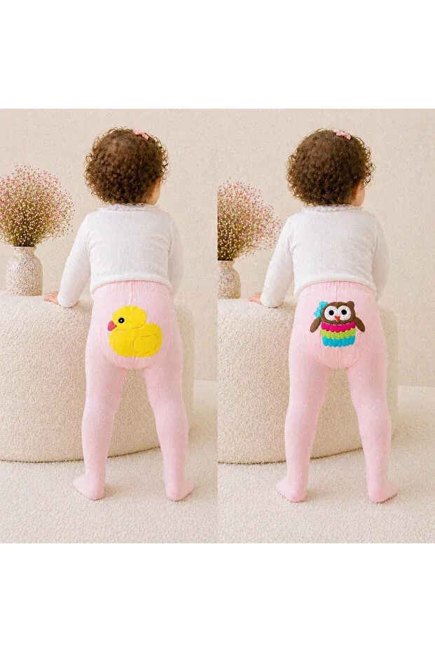 Детские носки для девочек с животным принтом Minimissbaby, Pink