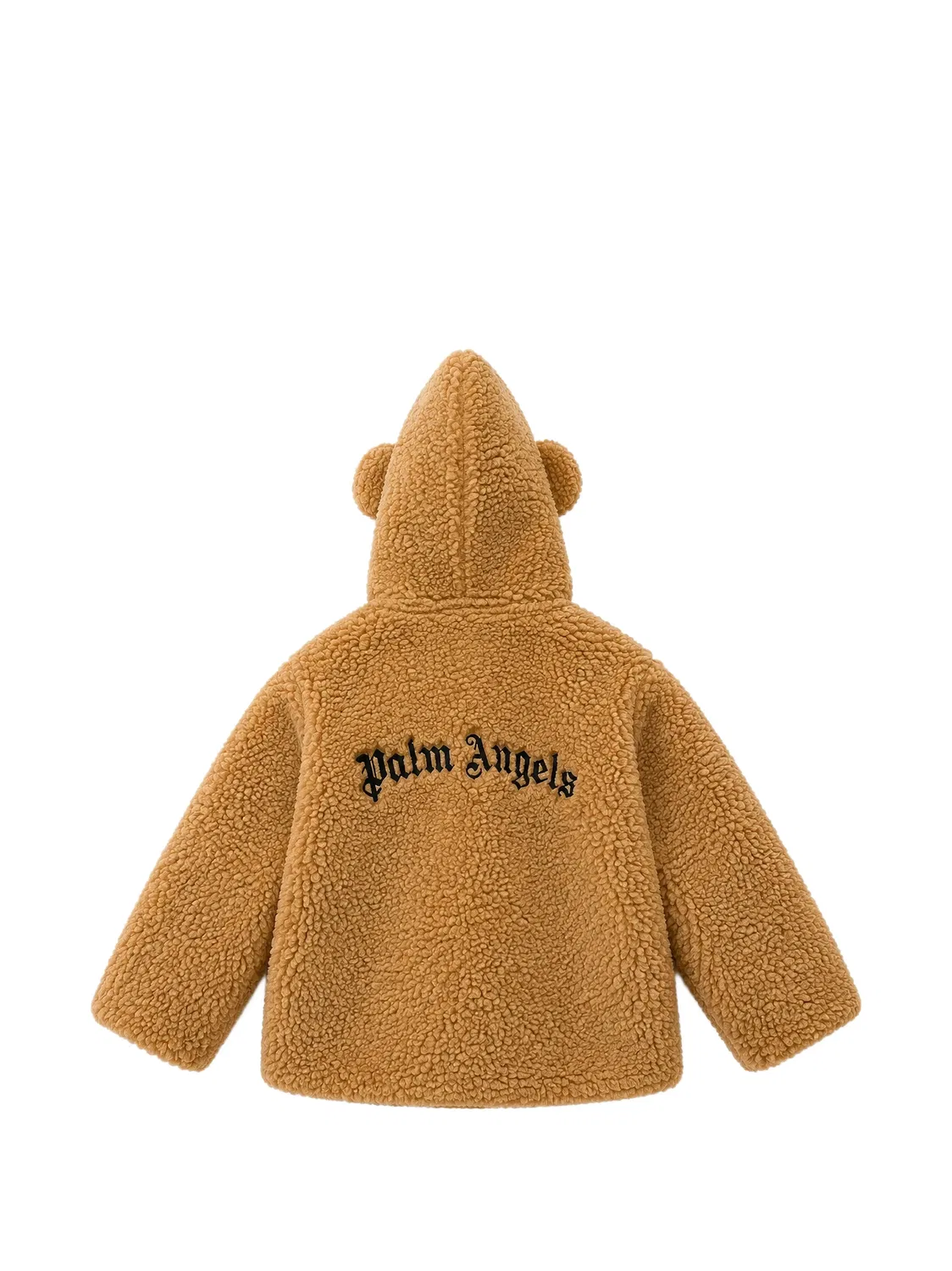 Куртка с капюшоном и нашивкой Palm Angels Kids, нейтральные цвета — фото 2