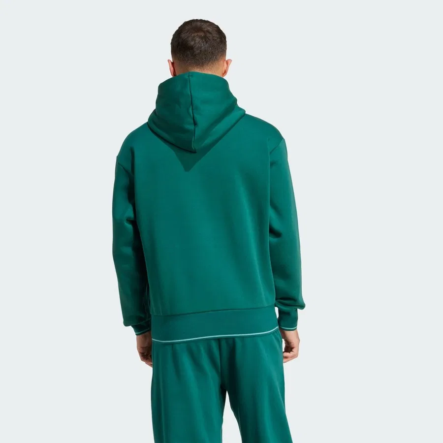 Худи с капюшоном флисовое Collegiate adidas, Зеленый — фото 2