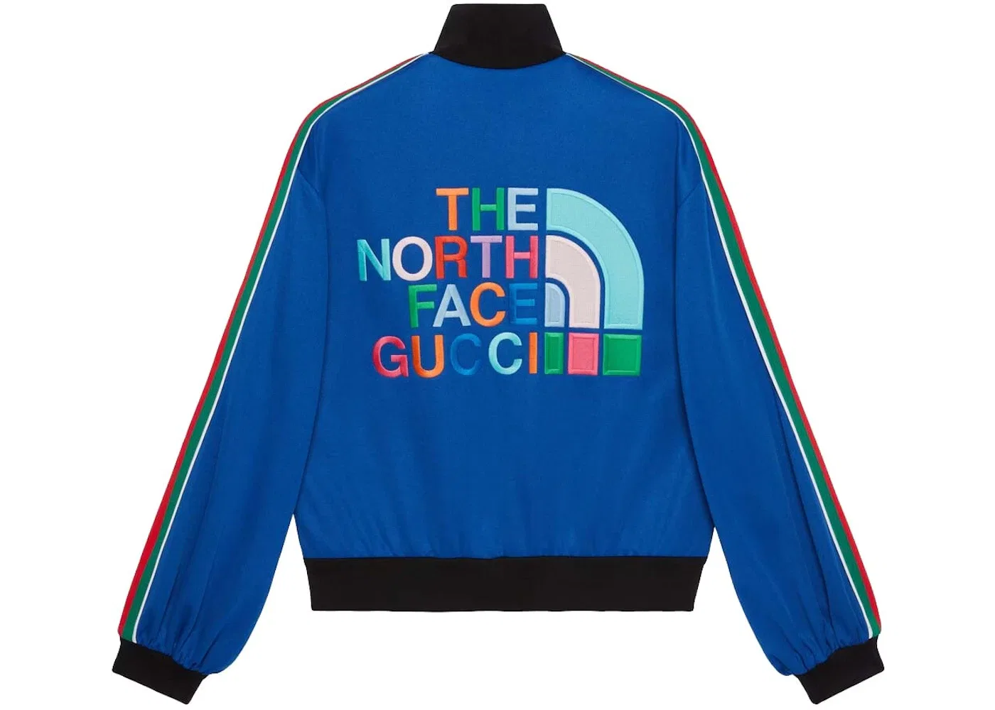 Женская куртка с принтом Gucci x The North Face Jacket, Blue/Multicolor — фото 2