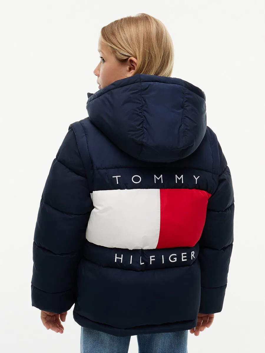 Зимняя куртка TOMMY HILFIGER 'Heritage' темно-синего цвета — фото 2