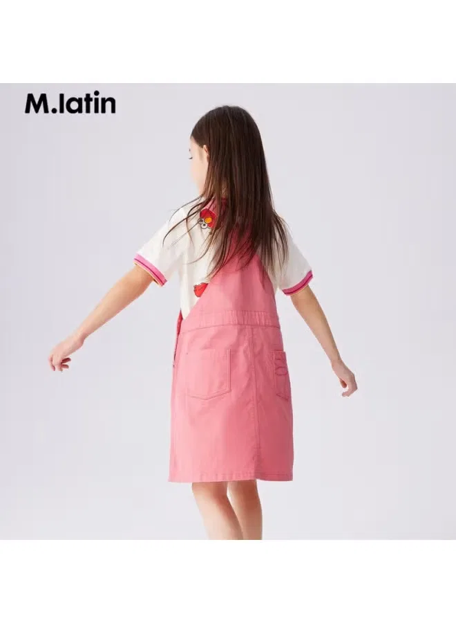Платье на бретелях летнее новинка M.Latin, розовый