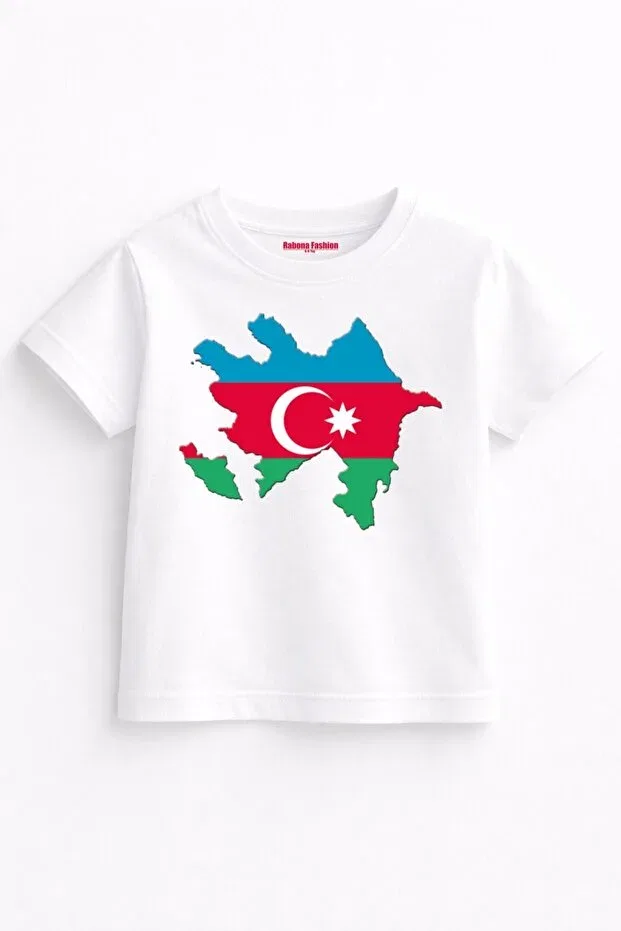 Детский комплект футболок для девочек с принтом Azerbaijan Power Kids Rabona Fashion, Multicolored — фото 3