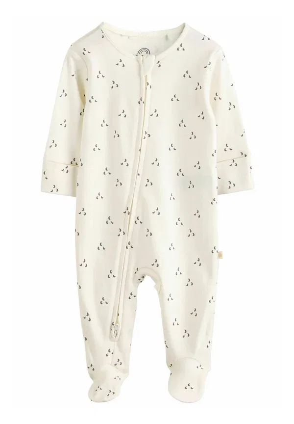 Комплект из 4 пижам с космическим принтом Regular fit-two way 4 pack - sleep suit Next Cream, кремовый — фото 3