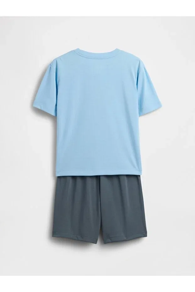 Детские шорты для мальчиков с принтом Recycled Gap, Light Blue — фото 3